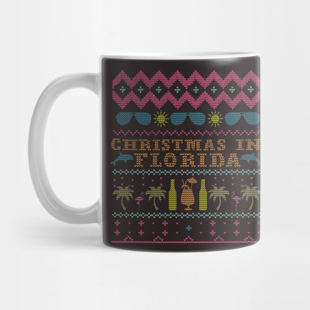 Christmas in Florida Ugly Sweater T-shirt by Camp Happy Hour